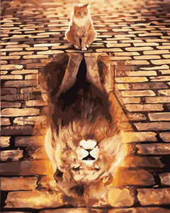 Dipingere con i numeri - Il gattino che diventerà un leone