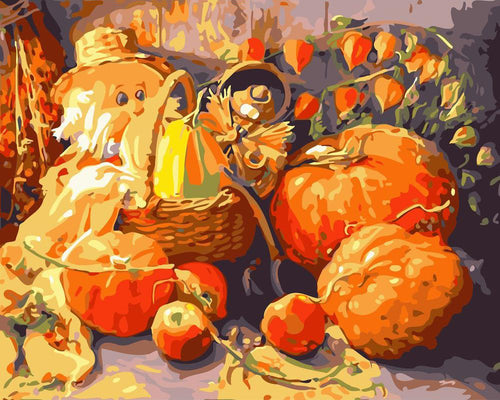 Dipingere con i numeri - Le zucche