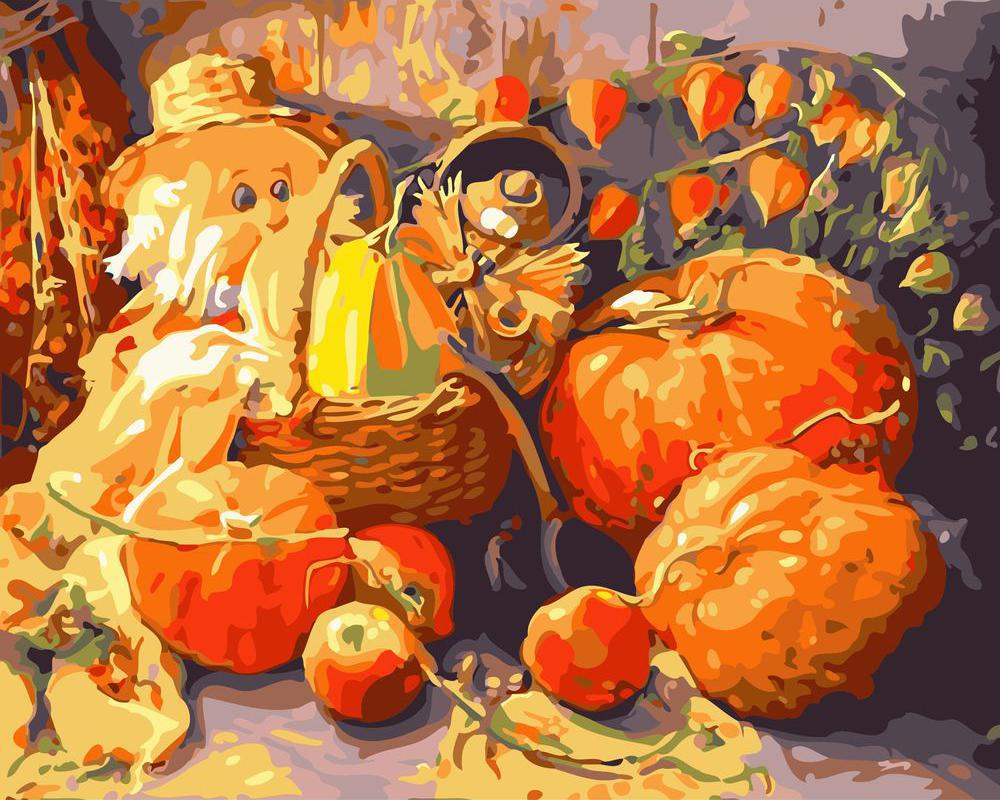 Dipingere con i numeri - Le zucche
