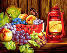 Carica l&#39;immagine nel visualizzatore di Gallery, Dipingere con i numeri - Cesto di frutta sul tavolo