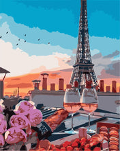 Carica l&#39;immagine nel visualizzatore di Gallery, Dipingere con i numeri - Aperitivo sotto la Tour Eiffel