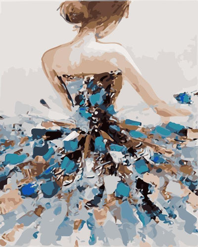 Dipingere con i numeri - Ballerina di spalle