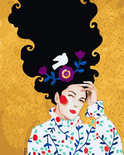Carica l&#39;immagine nel visualizzatore di Gallery, Dipingere con i numeri - Donna con colomba fra i capelli
