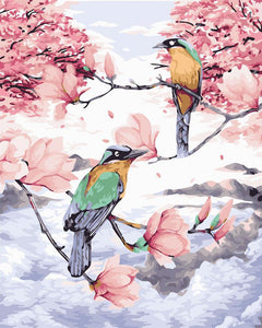 Dipingere con i numeri - Sui rami di magnolia fra le nuvole
