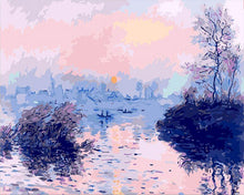 Carica l&#39;immagine nel visualizzatore di Gallery, Dipingere con i numeri - Claude Monet - Tramonto sulla Senna a Lavacourt