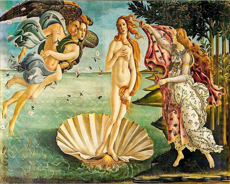 Dipingere con i numeri - Botticelli - La nascita di Venere