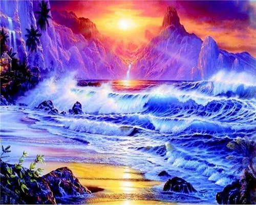 Dipingere con i numeri -  Mare in tempesta