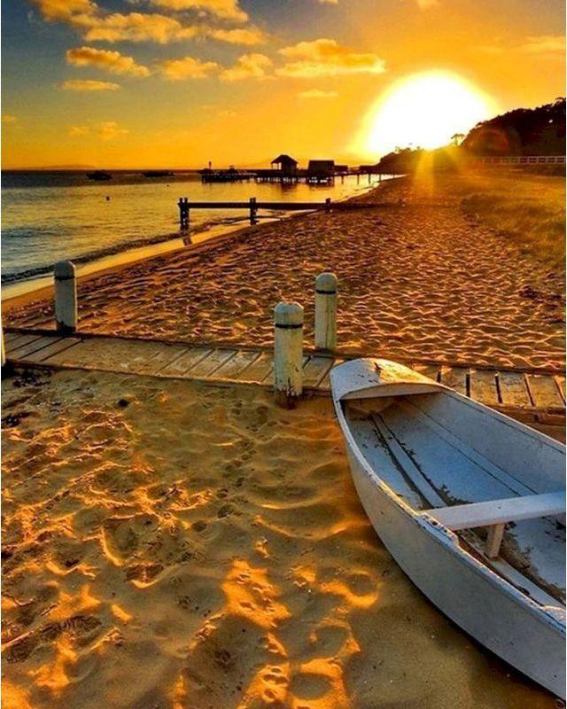 Dipingere con i numeri - Barca al tramonto