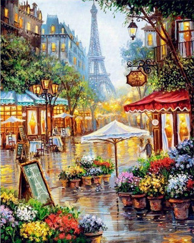 Dipingere con i numeri - La mia fioraia a Parigi