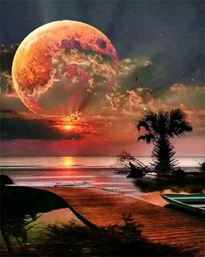 Dipingere con i numeri - Superluna