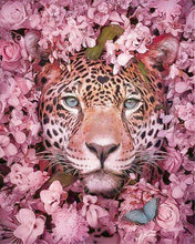 Carica l&#39;immagine nel visualizzatore di Gallery, Dipingere con i numeri - Pantera fra i fiori