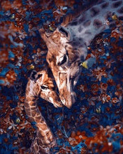 Carica l&#39;immagine nel visualizzatore di Gallery, Dipingere con i numeri - Giraffe e fiori