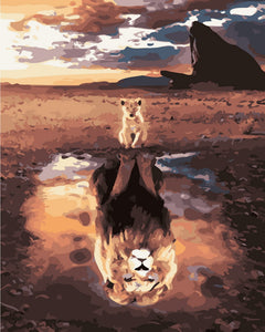 Dipingere con i numeri - Il cucciolo diventerà Leone