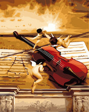 Carica l&#39;immagine nel visualizzatore di Gallery, Dipingere con i numeri - Angioletti e violino