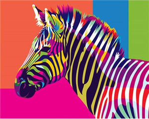 Dipingere con i numeri - Zebra Pop-Art