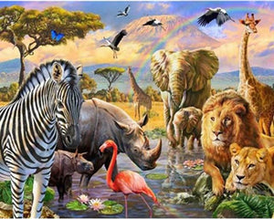 Dipingere con i numeri - Animali della Savana