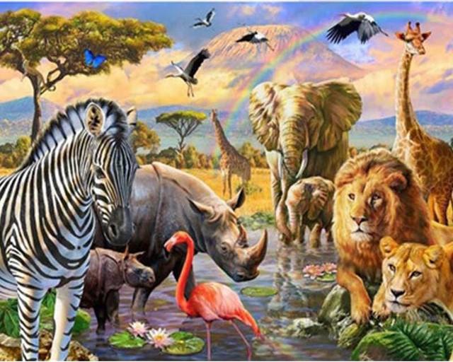Dipingere con i numeri - Animali della Savana