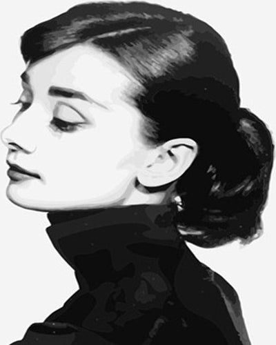 Dipingere con i numeri - Donna in nero