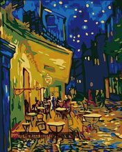 Carica l&#39;immagine nel visualizzatore di Gallery, Ricamo a Punto Croce - Van Gogh Terrazza Del Caffé Di Notte