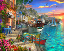 Carica l&#39;immagine nel visualizzatore di Gallery, Dipingere con i numeri Porto fiorito Figured&#39;Art intermedia nuovi arrivi città paesaggi navi e barche