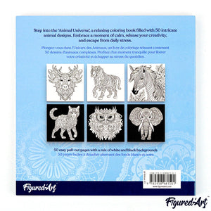 Libro da Colorare per Adulti - Universo Animale – 50 pagine