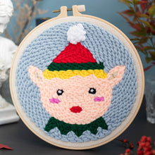 Carica l&#39;immagine nel visualizzatore di Gallery, Punch Needle Piccolo Elfo di Babbo Natale