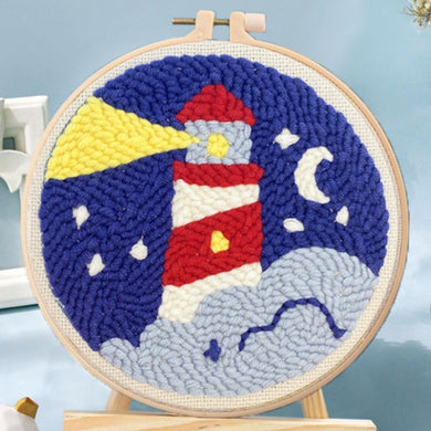 Punch Needle Faro di notte