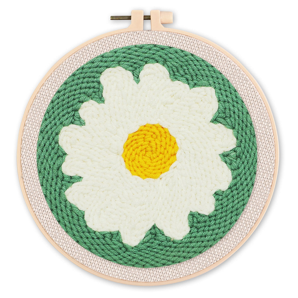 Punch Needle Margherita bianca