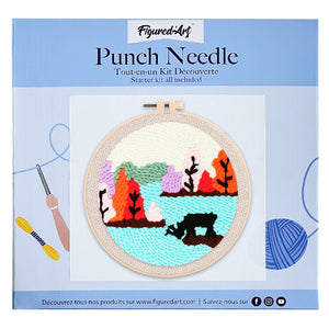 Punch Needle Kit Renna sul lago