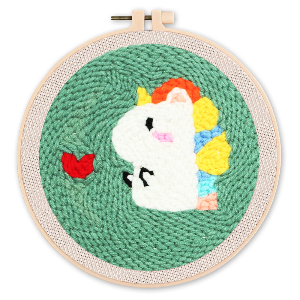 Punch Needle Unicorno innamorato