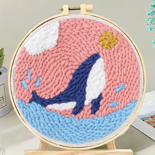 Punch Needle Orca giocosa