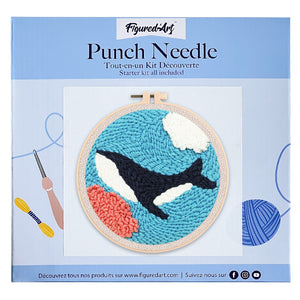 Punch Needle Kit Orca nel mare