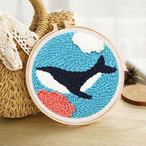 Punch Needle Kit Orca nel mare