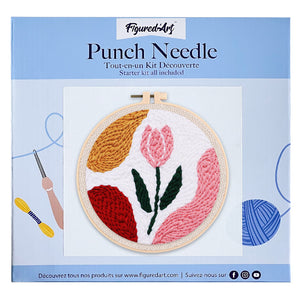 Punch Needle Kit Tulipano rosa