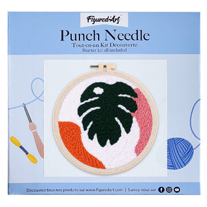 Punch Needle Kit Foglia di Monstera