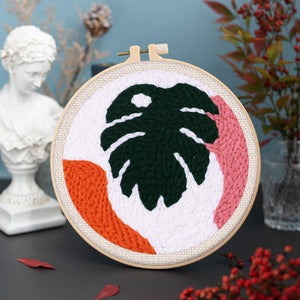 Punch Needle Kit Foglia di Monstera