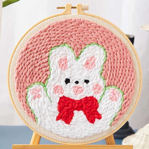 Punch Needle Coniglietto e papillon