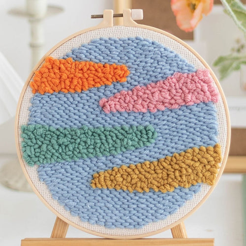 Punch Needle Nuvole colorate