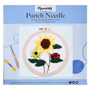 Punch Needle Kit Coccinella e girasoli