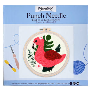 Punch Needle Kit Fenicottero estivo