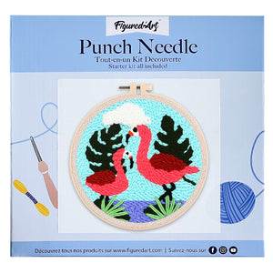 Punch Needle Kit Coppia di fenicotteri