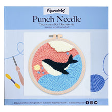 Carica l&#39;immagine nel visualizzatore di Gallery, Punch Needle Kit Bella balena blu