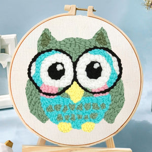 Punch Needle Gufo con occhiali