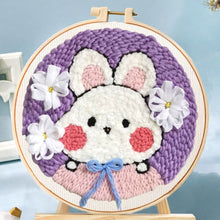 Carica l&#39;immagine nel visualizzatore di Gallery, Punch Needle Coniglietto e margherite