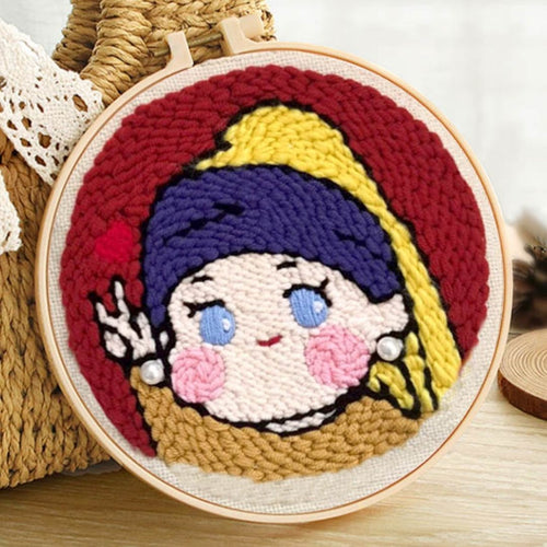 Punch Needle Bambina con perle
