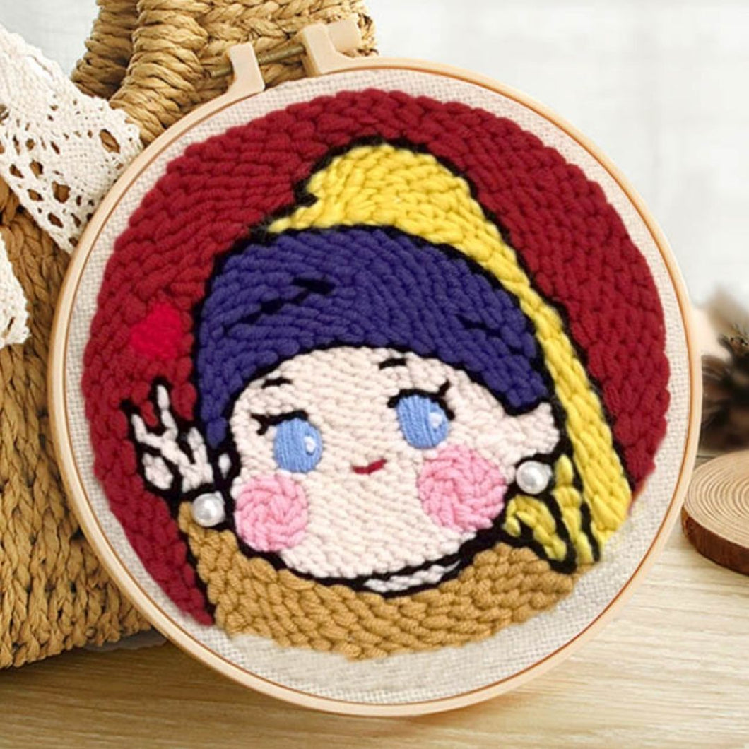 Punch Needle Bambina con perle