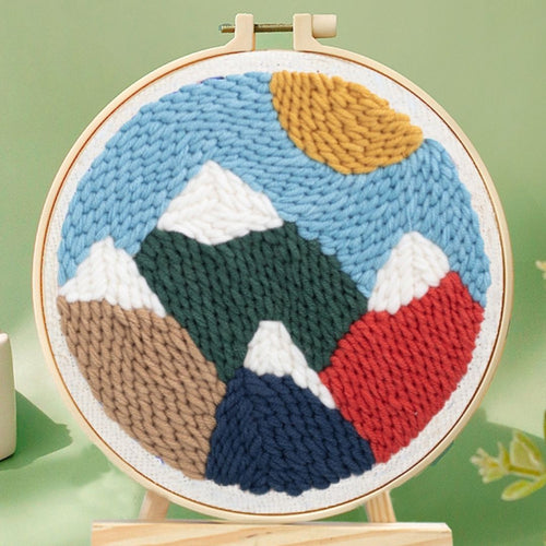 Punch Needle Montagne innevate
