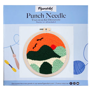 Punch Needle Kit Tramonto di fuoco