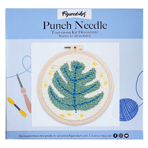 Punch Needle Kit Foglia verde