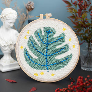 Punch Needle Kit Foglia verde